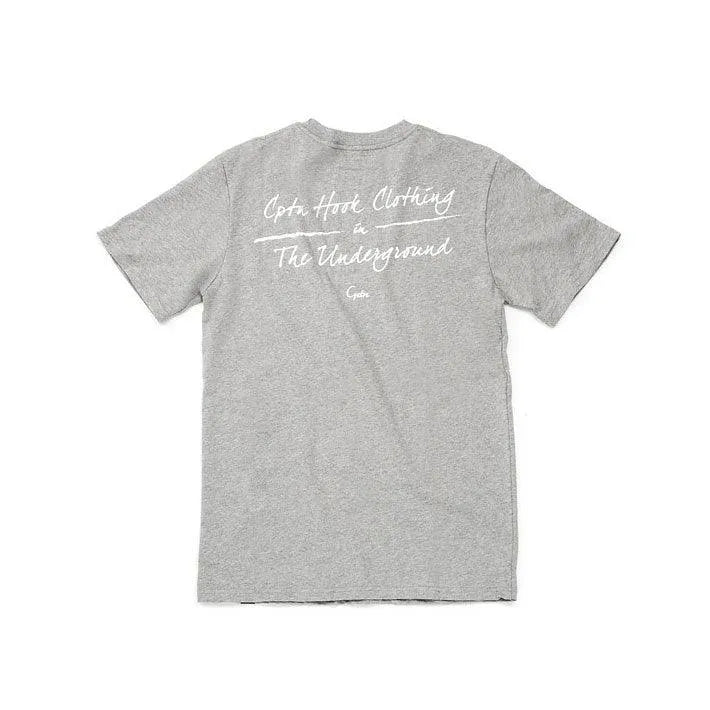 CPTN HOOK Slogan Tee ( Grey ) Small CPTN-1509-GYS - WGC Shop