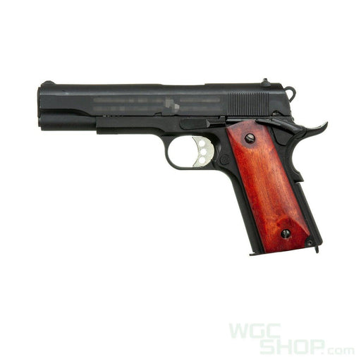 DOUBLE BELL 938MB M1911 Gas / CO2 Blowback Airsoft - Black / Wood Grip - WGC Shop