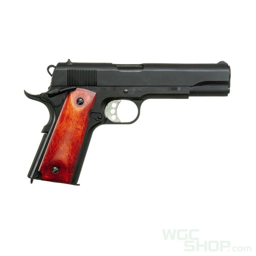 DOUBLE BELL 938MB M1911 Gas / CO2 Blowback Airsoft - Black / Wood Grip - WGC Shop