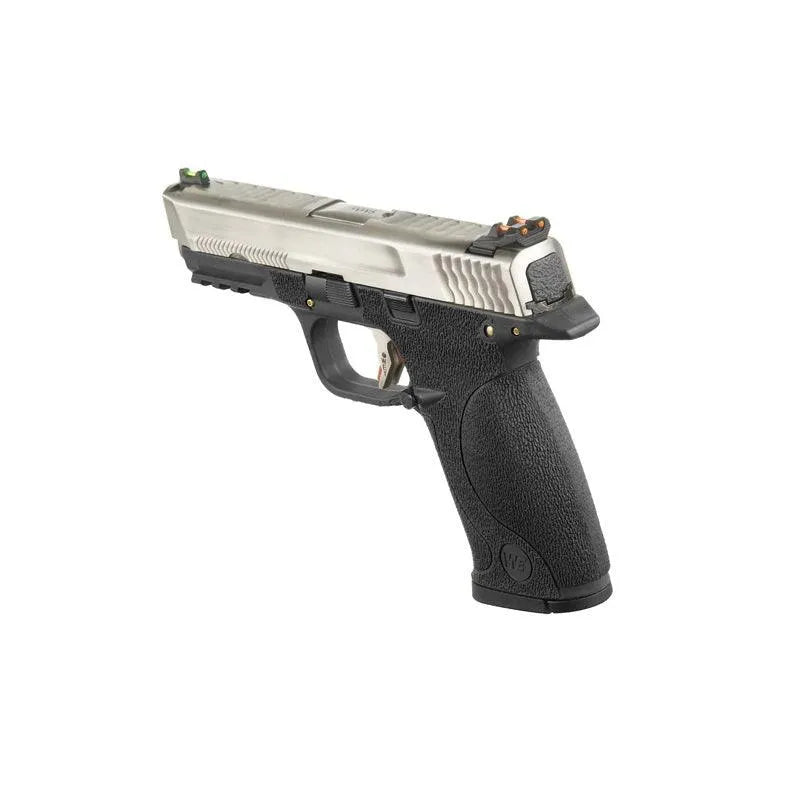 WE M&P9 T6A GBB Airsoft ( Silver Slide / Silver Barrel / Black Frame ) - WGC Shop