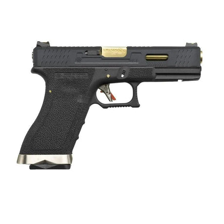 WE G18C T1 GBB Airsoft ( Black Slide / Gold Barrel / Black Frame ) - WGC Shop