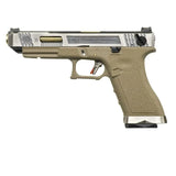 WE G35 T4 GBB Airsoft ( Silver Slide / Gold Barrel / Tan Frame ) - WGC Shop