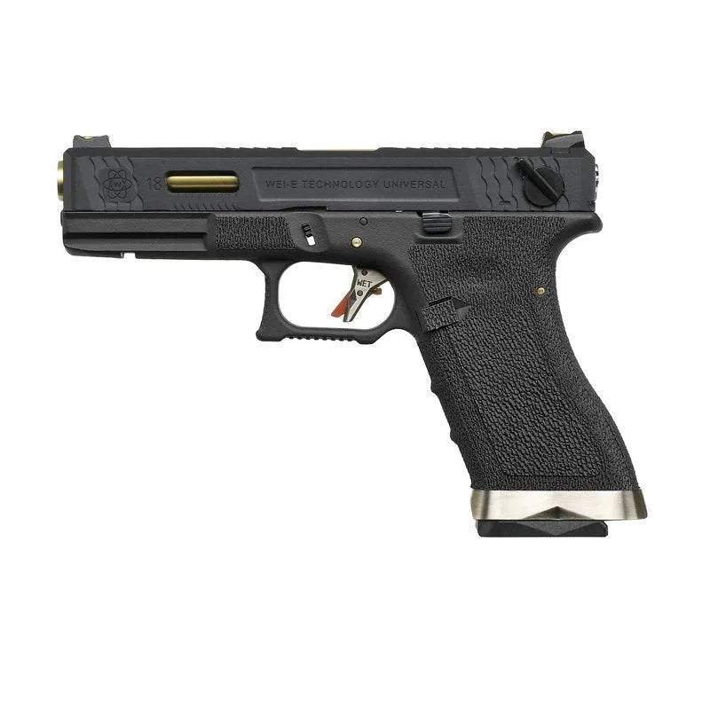 WE G18C T1 GBB Airsoft ( Black Slide / Gold Barrel / Black Frame ) - WGC Shop