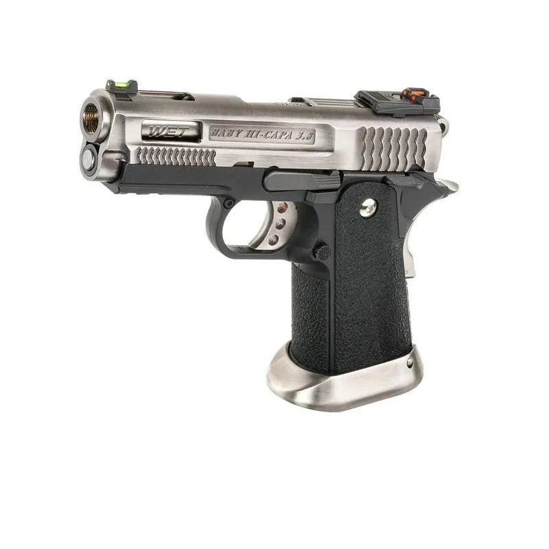 WE Hi-Capa 3.8 Brontosaurus GBB Airsoft - Silver - WGC Shop