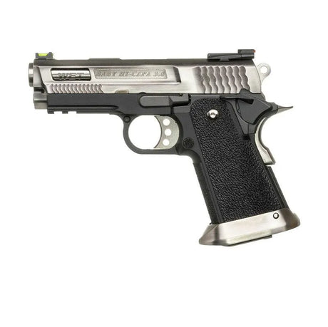 WE Hi-Capa 3.8 Brontosaurus GBB Airsoft - Silver - WGC Shop