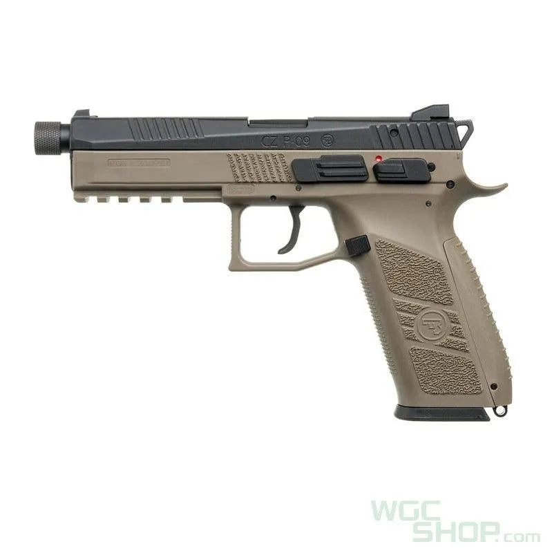 KJ WORKS CZ P-09 GBB Airsoft - Tan / Thread Barrel with Cap - WGC Shop