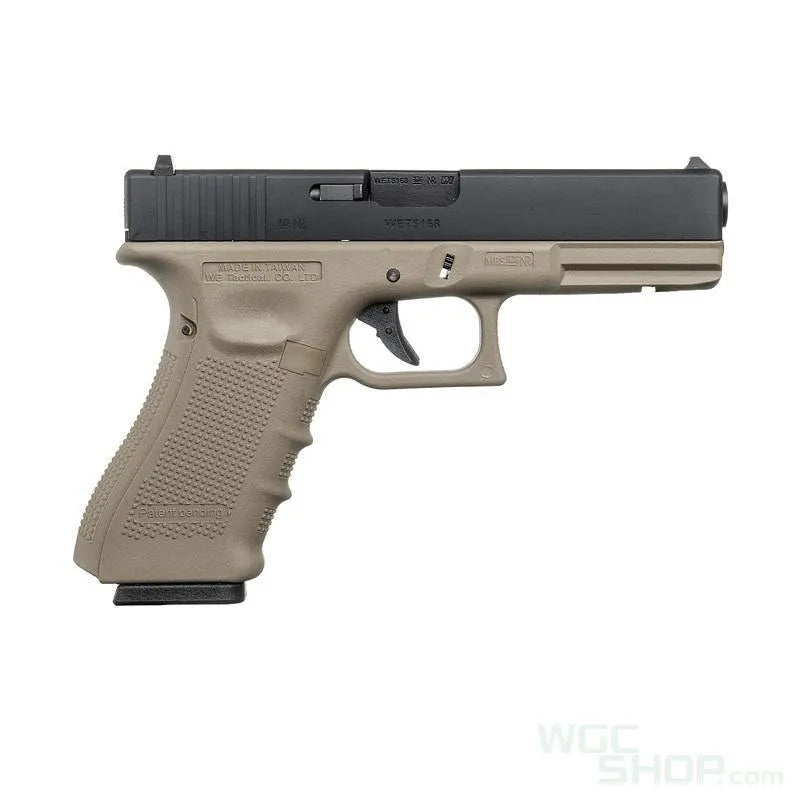 WE 17 Gen4 GBB Airsoft - Tan - WGC Shop