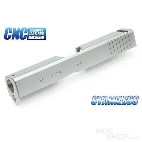 GUARDER Stainless CNC Slide for Marui G19 Gen3 GBB Airsoft ( Metallic Silver ) - WGC Shop