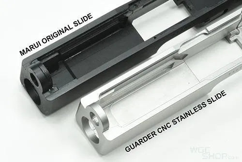 GUARDER Stainless CNC Slide for Marui G19 Gen3 GBB Airsoft ( Metallic Silver ) - WGC Shop