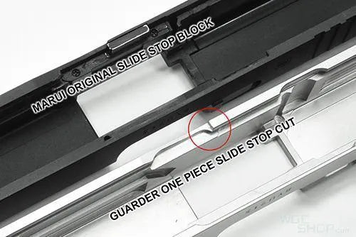 GUARDER Stainless CNC Slide for Marui G19 Gen3 GBB Airsoft ( Metallic Silver ) - WGC Shop