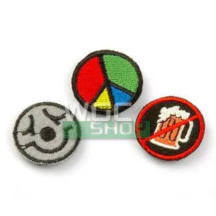 ACTION Patch Set ( Grey Clown, Piece Sign, No Beer ) - WGC Shop