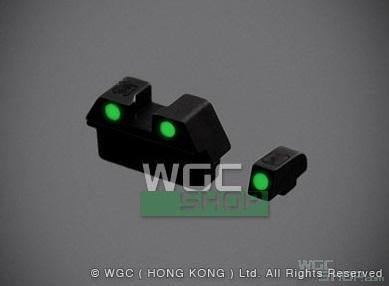 GUARDER Steel Night Sight Set for Marui G26 GBB Airsoft ( Black Body / White Dot ) - WGC Shop