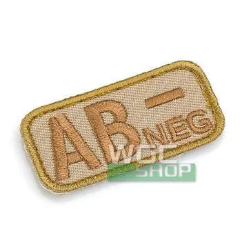 MIL-SPEC MONKEY Patch - Blood Type AB- ( Desert ) - WGC Shop