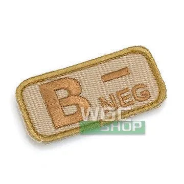 MIL-SPEC MONKEY Patch - Blood Type B- ( Desert ) - WGC Shop