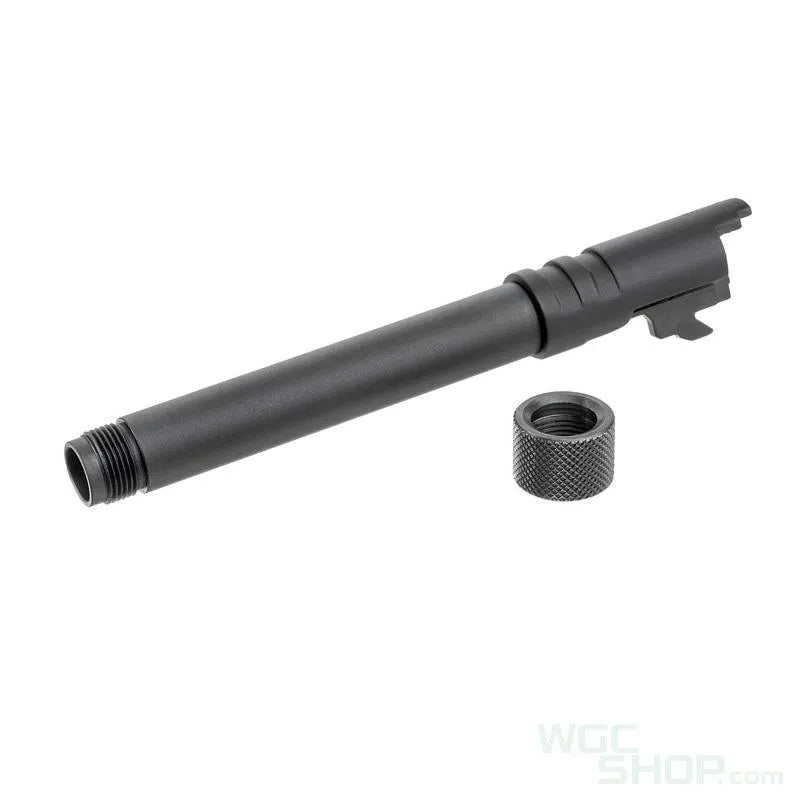 NINE BALL SAS Type Outer Barrel for Marui M1911 GBB Airsoft ( 14mm CCW - with Muzzle Protector ) NB-OB-M1911SASMP - WGC Shop